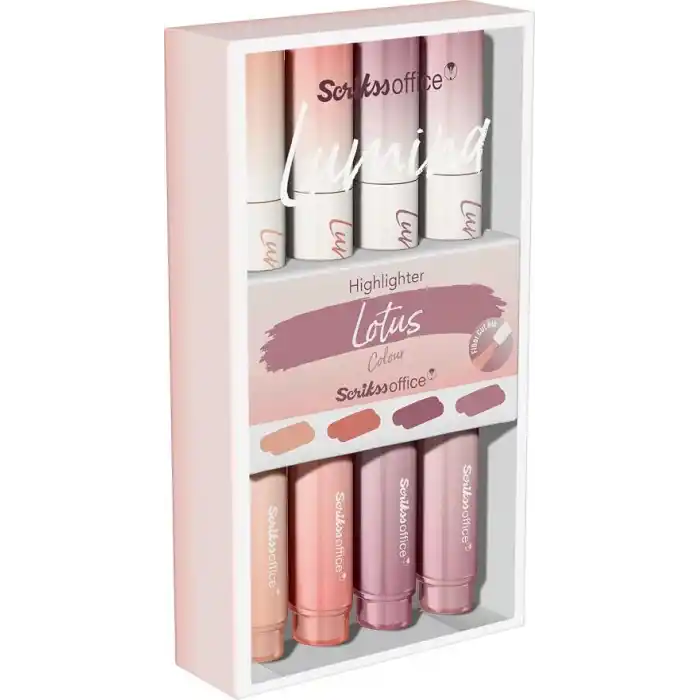 Scrikss Lumina Fosforlu Kalem Lotus, 4lü Set, Lotus