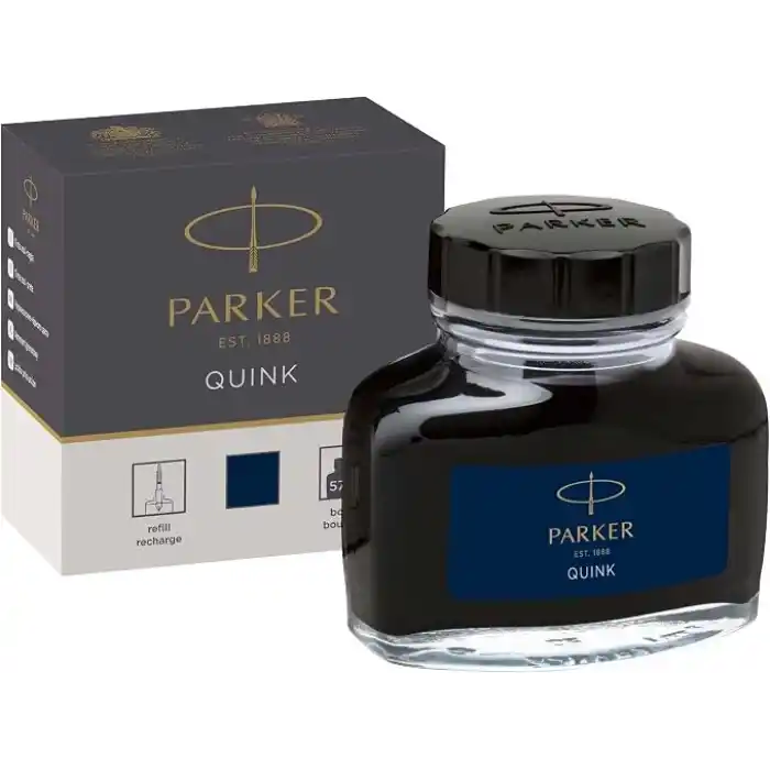 Parker Quink Dolma Kalem Şişe Mürekkebi, 57 Ml, Mavi-Siyah