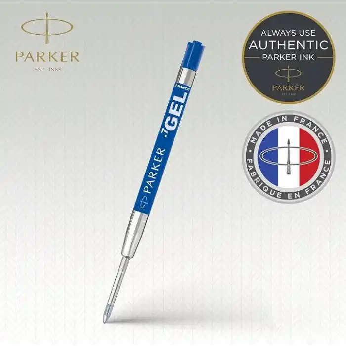 Parker 1950346 Jel Tükenmez Kalem Yedeği, Orta Kalınlıkta Uç, Mavi, gri