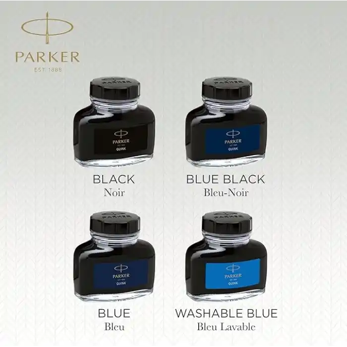Parker Quink Dolma Kalem Şişe Mürekkebi, 57 Ml, Mavi-Siyah