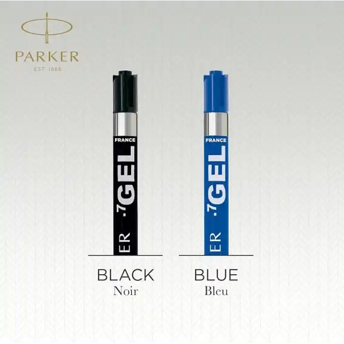 Parker 1950346 Jel Tükenmez Kalem Yedeği, Orta Kalınlıkta Uç, Mavi, gri