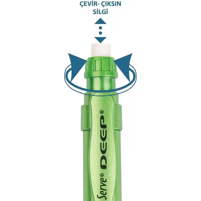 Serve Deep Mekanik Uçlu Kalem 0.7 mm Metalik Fıstık Yeşil