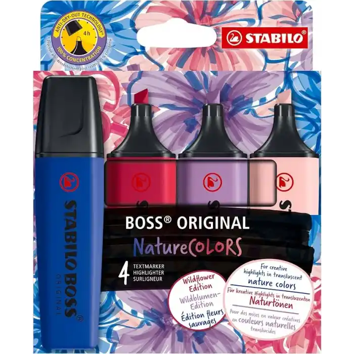 STABILO BOSS NatureCOLORS Wildflower - 4lü Paket