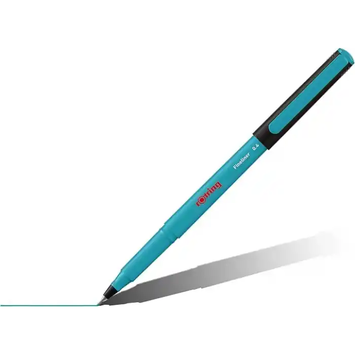 rOtring Fineliner, İnce Keçe Uçlu Kalem 0.4 mm, 4lü Paket, Canlı Renkler