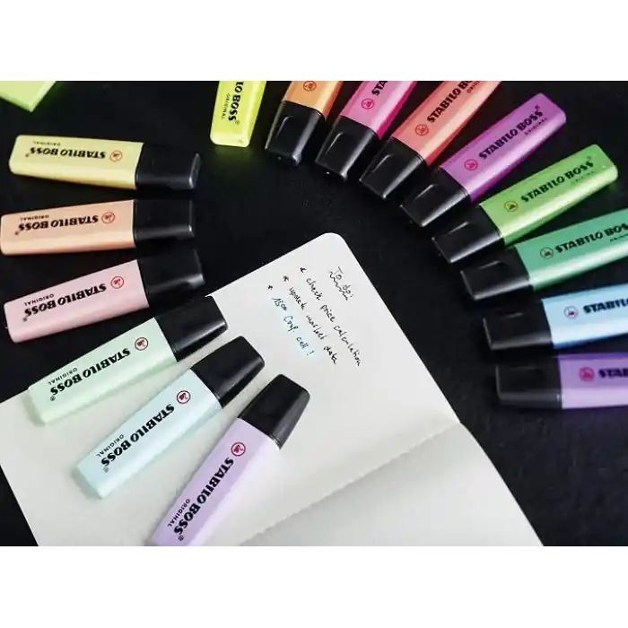 STABILO BOSS ORIGINAL Pastel - Fosforlu Kalem - 8li Paket - Çeşitli Renkler
