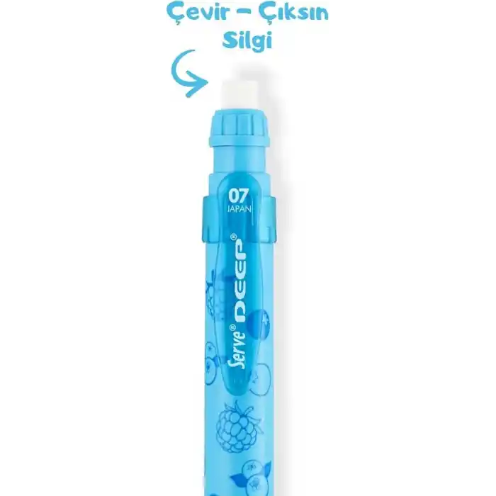 SERVE DEEP MEKANIK KURSUN KALEM 07MM FOS MAVI BOGURTLEN