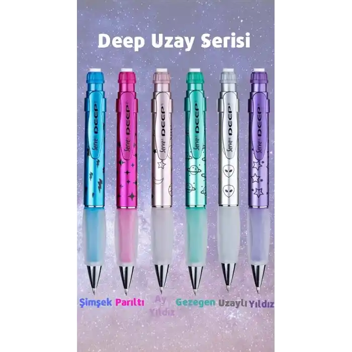 SERVE Deep Mekanik Kurşun Kalem Metalik Desen 0.7 mm 6Lı Set