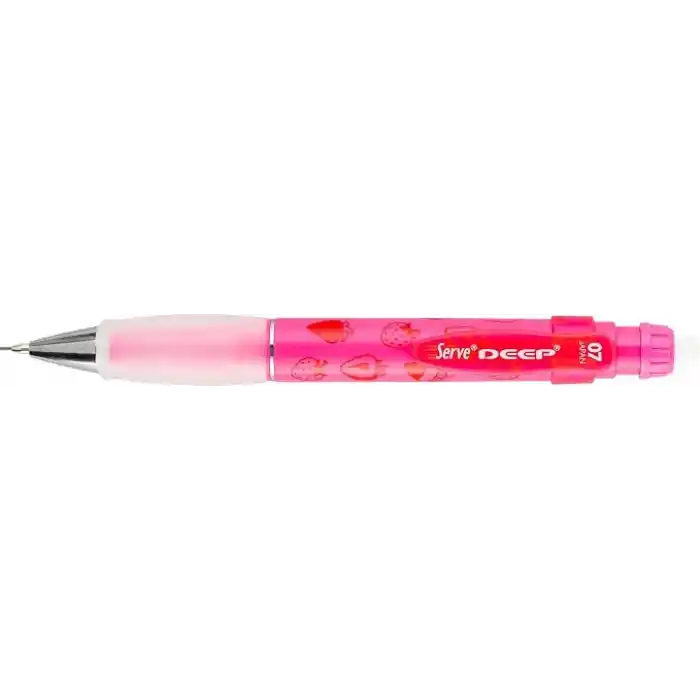 SERVE DEEP MEKANIK KURSUN KALEM 07MM FOS PEMBE CİLEK