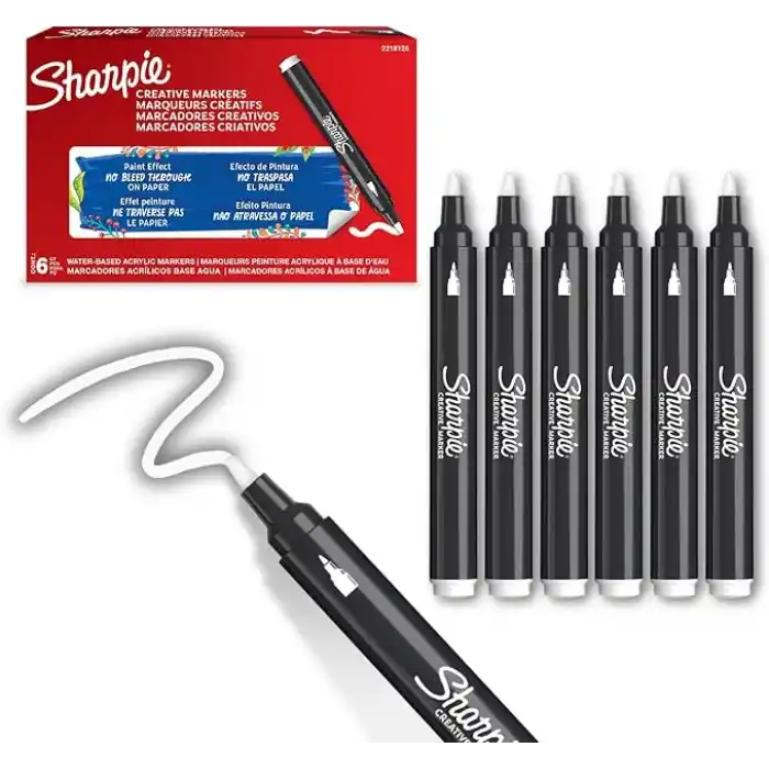 SHARPIE Akrilik markör, Yuvarlak uç, Beyaz