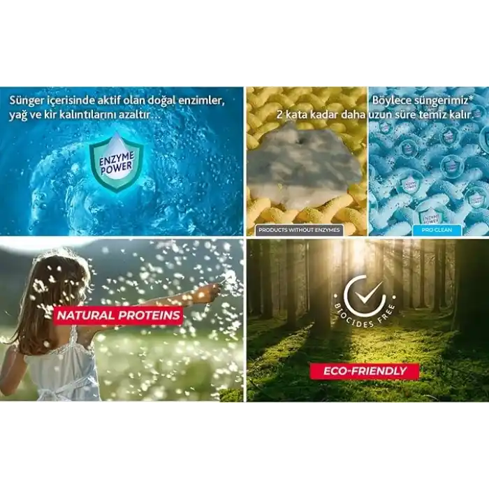 Vileda Pro Clean Aktif Enzimli Mikrofiber Temizlik Bezi, 3’lü Paket