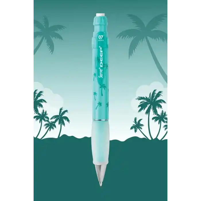 SERVE Deep Mekanik Kurşun KLM 07 MM, Nane Yeşili, Palmiye Deseni