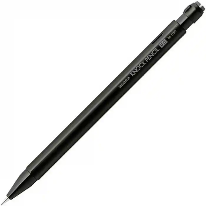 Zebra Knock Mechanical Pencil • 0,5 mm • Siyah [M-1700]
