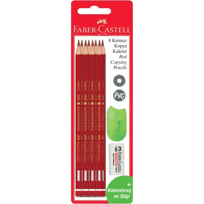 Faber-Castell Kırmızı Kopya Kalemi 8li