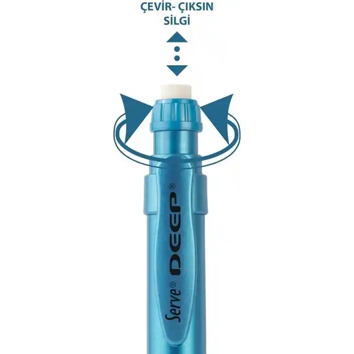 Serve Deep Mekanik Kursun Kalem 07mm Metalik Mavi