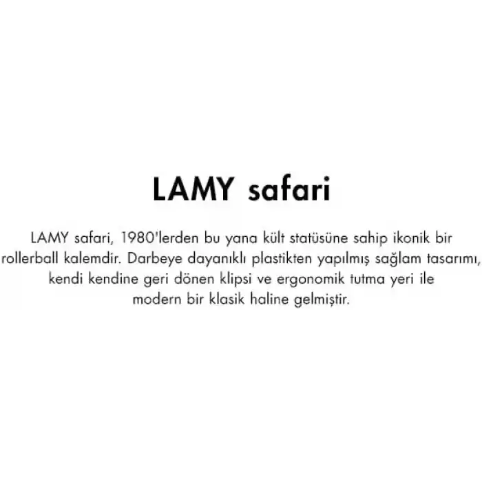 LAMY SAFARI 2023 OZEL URETIM RENGI AQUASKY ROLLER KALEM