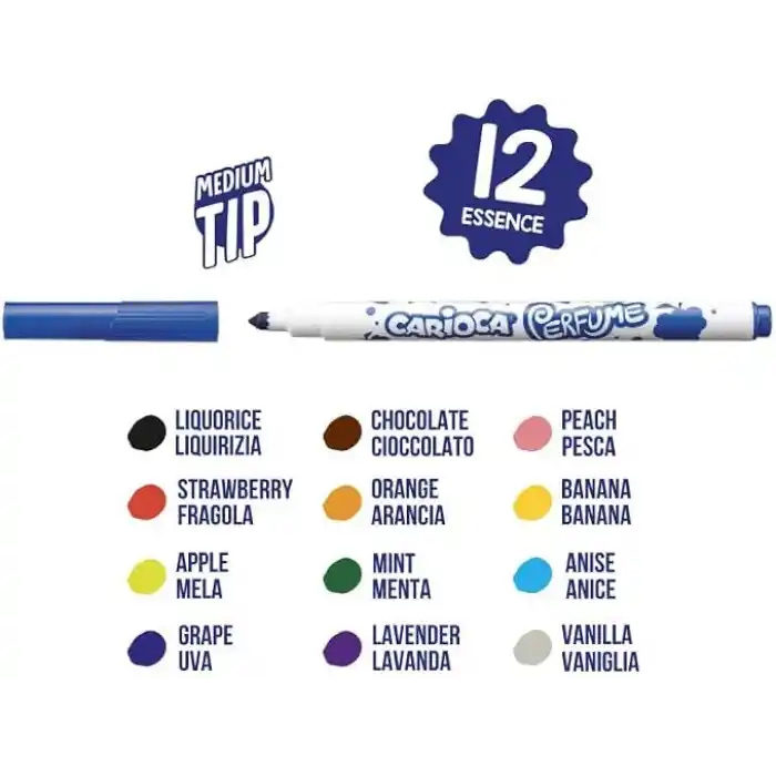 Carioca Kokulu Keçeli Boya Kalemi, 12li