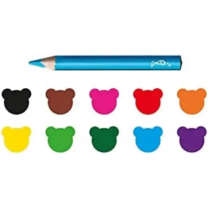 Carioca Jumbo Bebek Üçgen Kuru Boya Kalemi, 10Lu