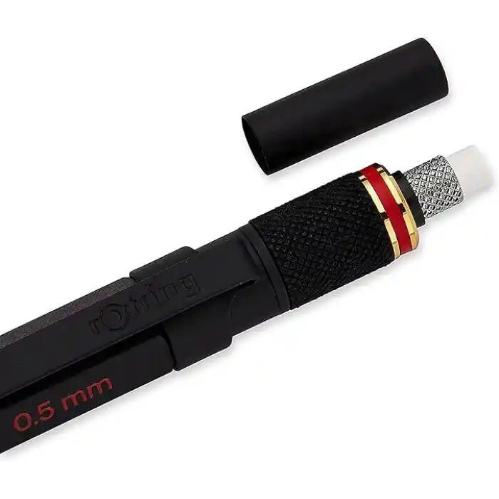 Rotring 800+ İki Fonksiyonlu Mekanik Gizli Uçlu Kurşun Kalem Siyah,0.5 mm