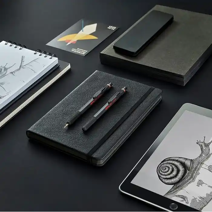 Rotring 800+ İki Fonksiyonlu Mekanik Gizli Uçlu Kurşun Kalem Siyah,0.5 mm