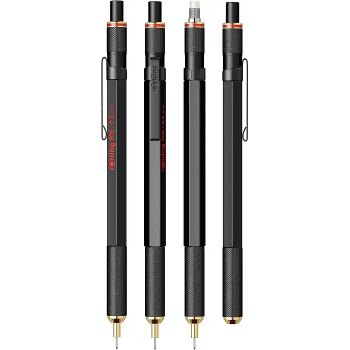 Rotring 800 Mekanik Kurşun Kalem 1904447 Siyah,0.5 mm