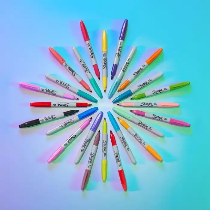 Sharpie Glam Pop kalıcı markörler, kalın ayrıntılar için ince nokta, çeşitli canlı renkler | 12 keçeli kalem