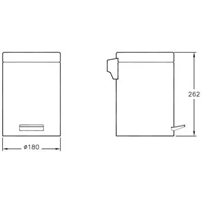 VitrA Arkitekta A44054 Paslanmaz Çöp Kovası, 3 Litre