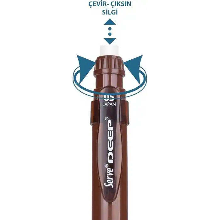 SERVE DEEP MEKANIK KURSUN KALEM 05MM TOPRAK KAHVERENGİ