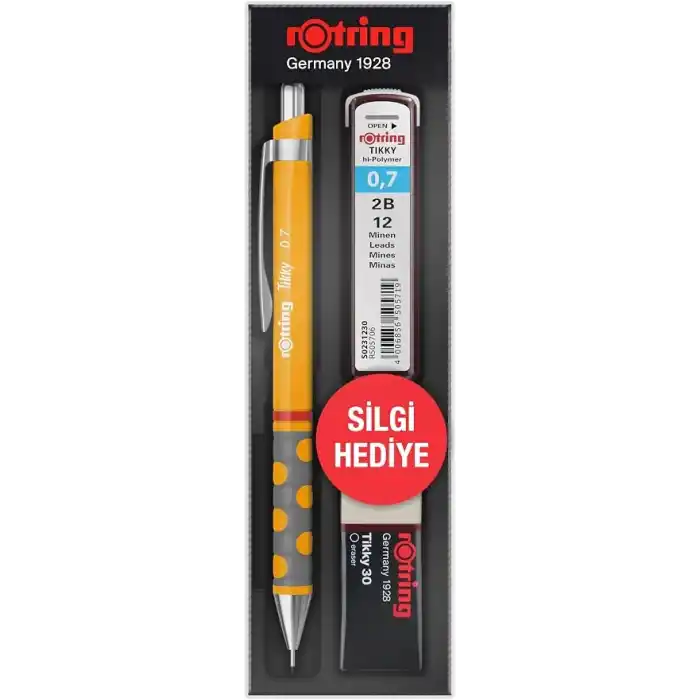 rOtring Tikky RD 0.7+Min Silgi Hediyeli - Mango Turuncu