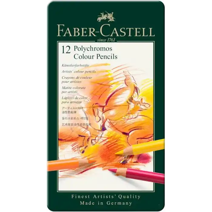 Faber-Castell Polychromos Kuru Boya Kalemi, 12 Renk