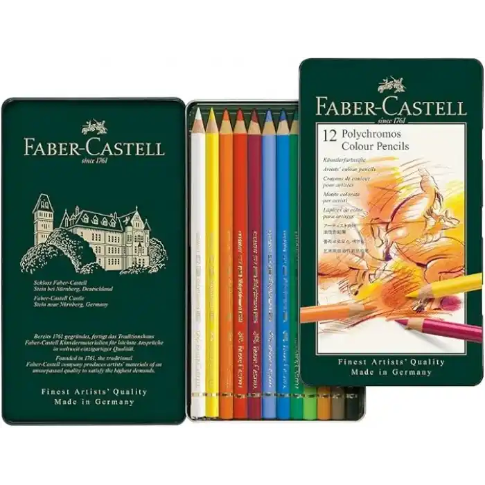 Faber-Castell Polychromos Kuru Boya Kalemi, 12 Renk