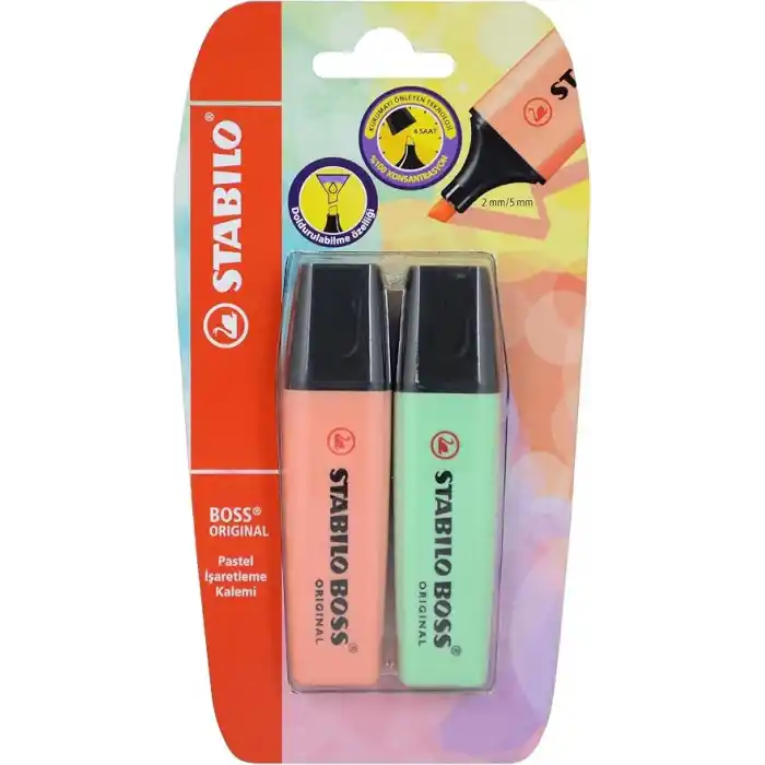 STABILO BOSS ORIGINAL Pastel 2li Blister