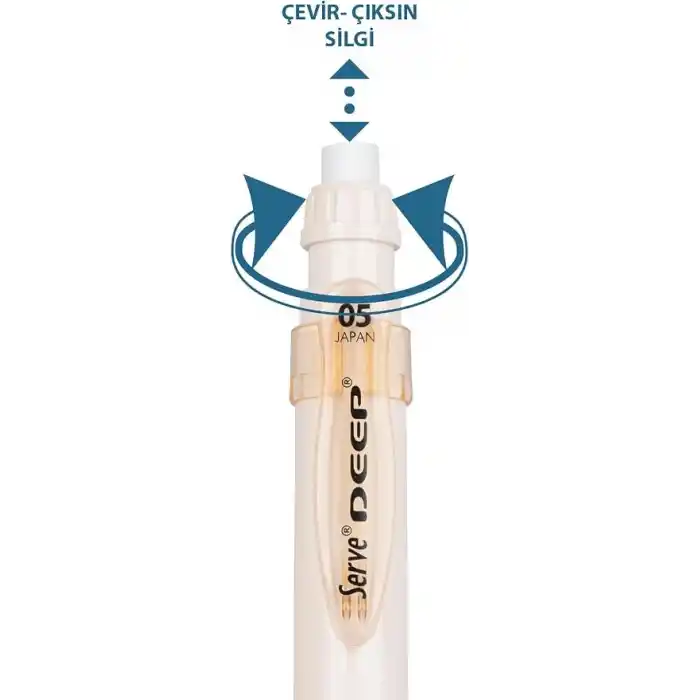 SERVE DEEP MEKANIK KURSUN KALEM 05MM FİLDİŞİ
