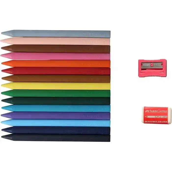 Faber-Castell Silinebilir Mum Boya, 15 Renk