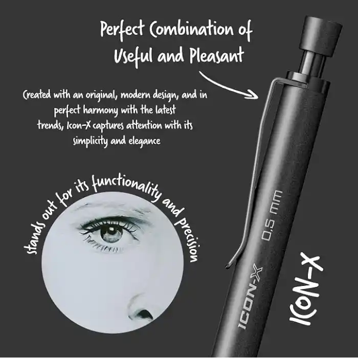 Scrikss Office Icon-X Metal Versatil 0.5 Mm Mat Siyah