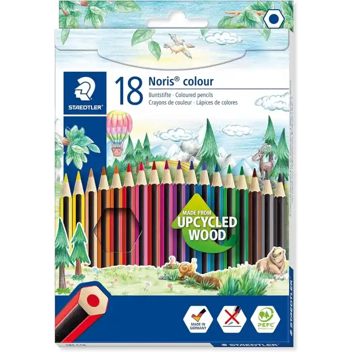 Staedtler 185 C18 Noris Kuru Boya Kalemi 18li