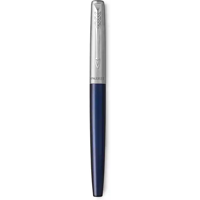Parker Jotter Mavi Krom Tasarımlı Dolma Kalem, Orta Kalınlıkta Uç, Mavi Mürekkep