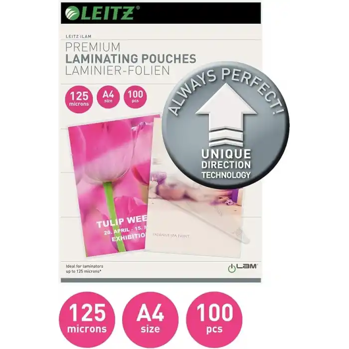 Leitz 7481 A-4 Laminasyon Filmi 125 Micron 100lü