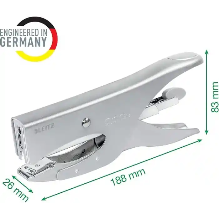 Leitz Pens Tipi Zımba, Mat Metal, 40 Sayfa Kapasiteli, 55490081