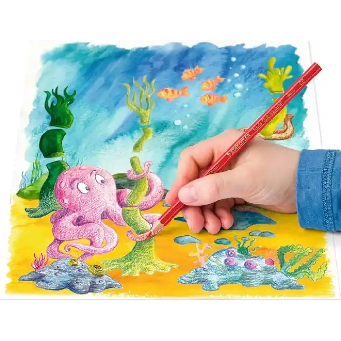 Staedtler 144 10Nc12 Noris Clup Aquarell 12li Kuruboya Fırça Hediyeli