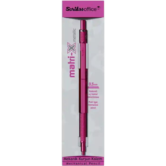 Scrikss Office Matri-X Versatil 0.5 Mm Metalik Pembe Şeffaf Amb.