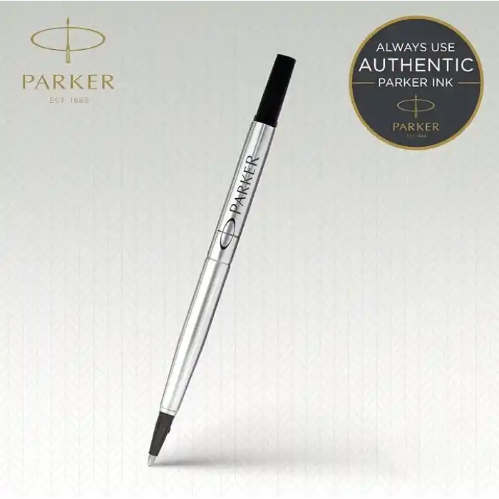 Parker 1950323 Tükenmez Kalem Yedeği, Orta Kalınlıkta Uç, Siyah, Siyah