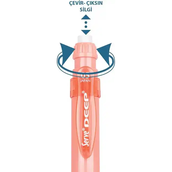 SERVE DEEP MEKANIK KURSUN KALEM 05MM MERCAN