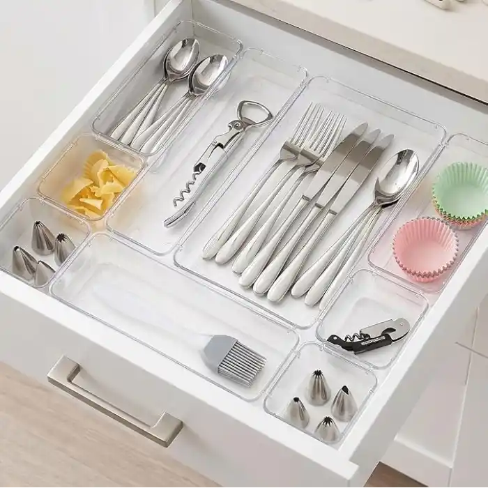 DecoBella PET Şeffaf Bölmeli Düzenleyici 9 Parça