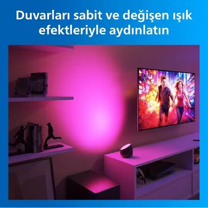 Philips Smart Lighting Squire Lite Akıllı Masa Lambası - Siyah - Google Home, Alexa, HomeKit ve Matter uyumlu