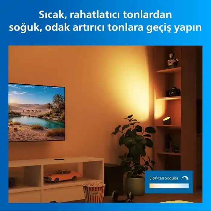 Philips Smart Lighting Squire Lite Akıllı Masa Lambası - Siyah - Google Home, Alexa, HomeKit ve Matter uyumlu