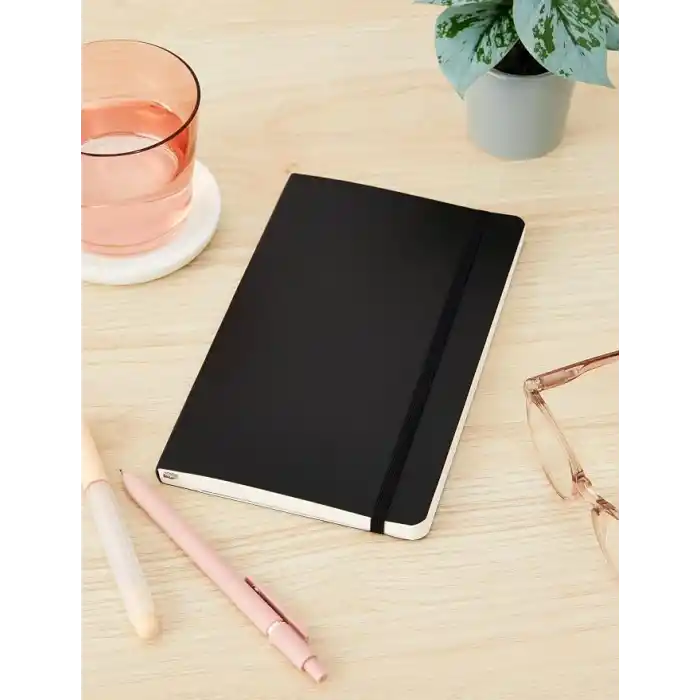 Moleskine Large Boy Yumuşak Kapak Çizgili Defter Siyah /