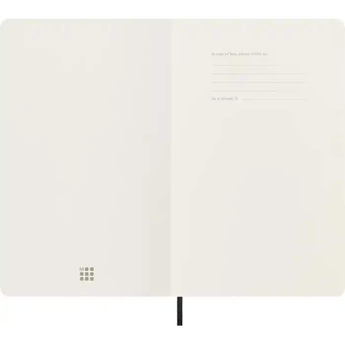 Moleskine Large Boy Yumuşak Kapak Çizgili Defter Siyah /