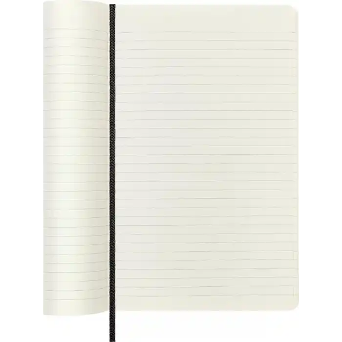 Moleskine Large Boy Yumuşak Kapak Çizgili Defter Siyah /