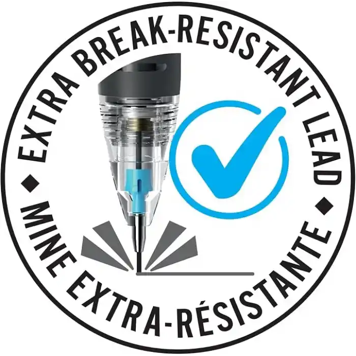BIC Break Resistance 0.7mm Uçlu Kalem, 4lü Blister Versatil Kalem, 4 Adet Silgi, 6 Adet Yedek Uç,Yandan Basmalı Sistem