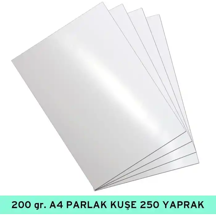 200 gr., A4 PARLAK KUŞE 250li Pakette